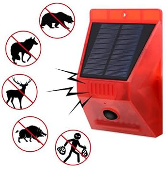 SOLAR SIREN LIGHT ALARM WITH MOTION SENSOR