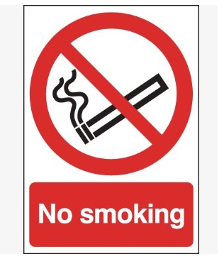 NO SMOKING Signboard (400mm x 500mm) 2mm acrylic board