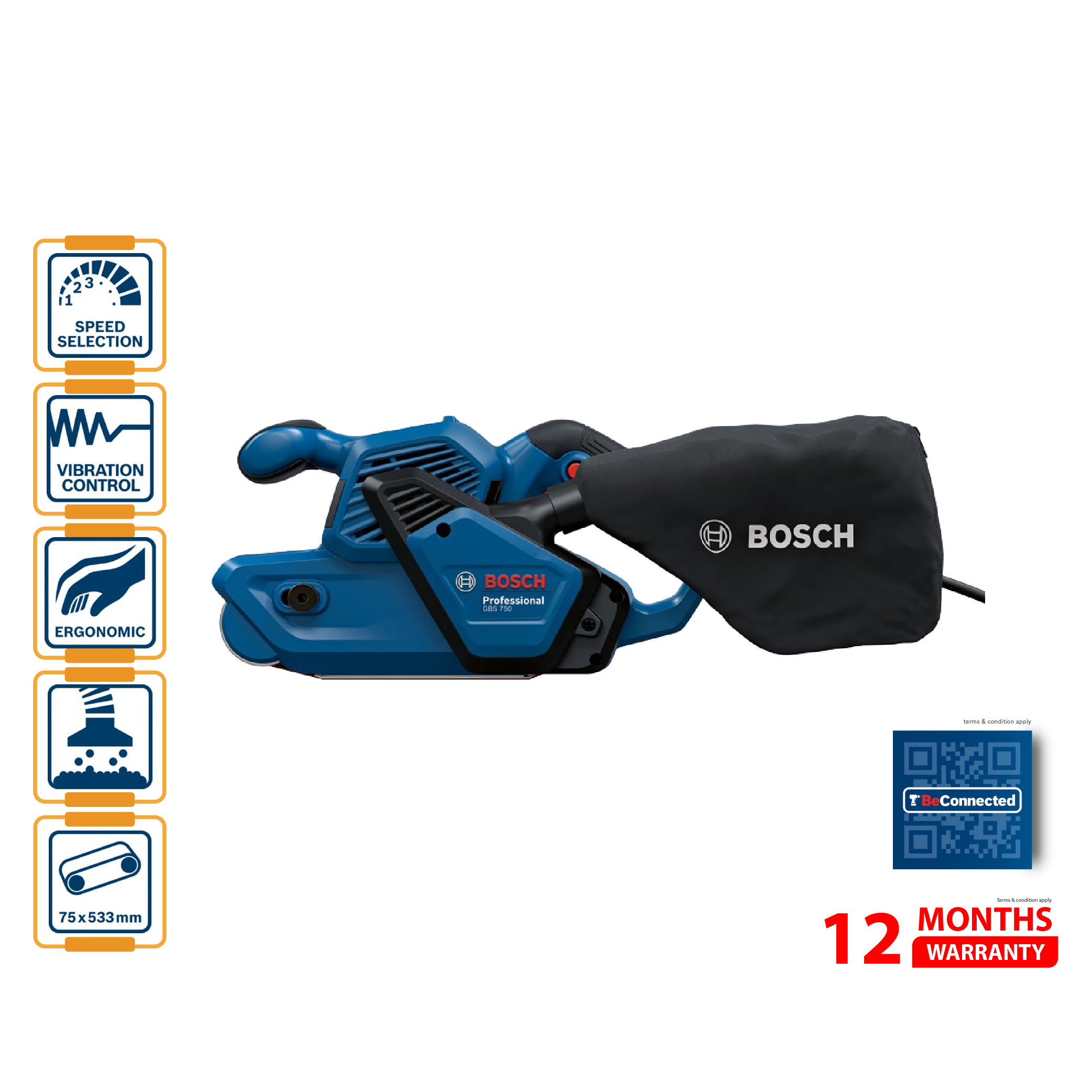 BOSCH GBS 750 Belt Sander - 06012C10L0