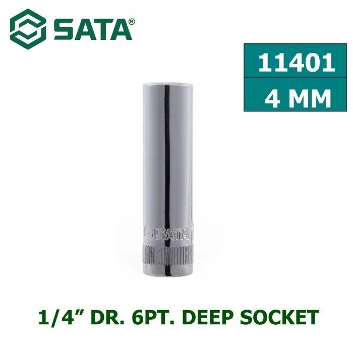 Sata 1/4” DR. 6PT. DEEP SOCKET 4MM