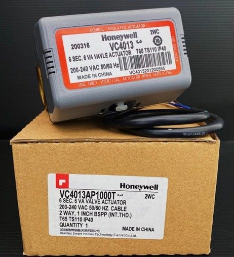 HONEYWELL VC4013AP1000T ACTUATOR (2-WIRE+COM./200-240V 50/60HZ) C/W 2-WAY 1" BSPP VALVE