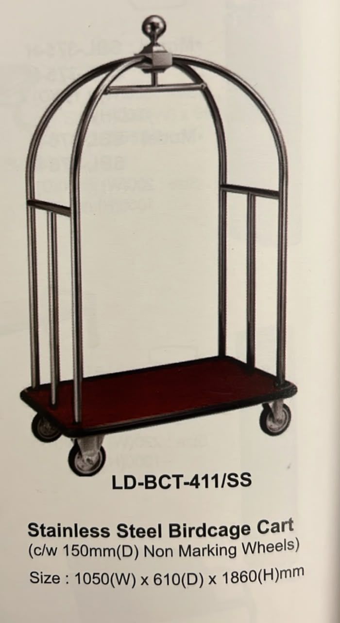 STAINLESS STEEL BIRDCAGE CART