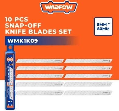 WADFOW 10 PCS SNAP-OFF BLADES SET, REPLACEMENT BLADE SIZE: 9MM * 80MM - WMK1K09