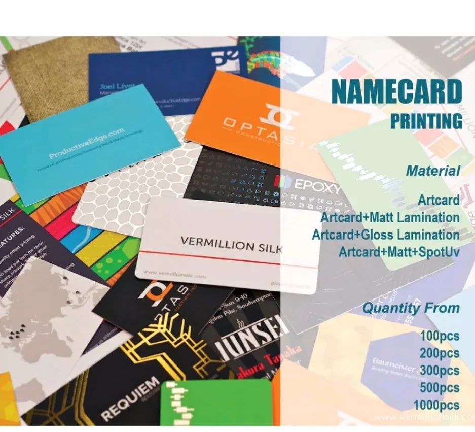 Business Card Art Card 260gsm Both side color With laminate 200 pcs
