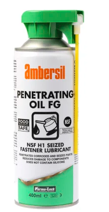 Ambersil 400 ml Perma-Lock Penetrating Oil FG Oil and Penetrant for Food Industry Use