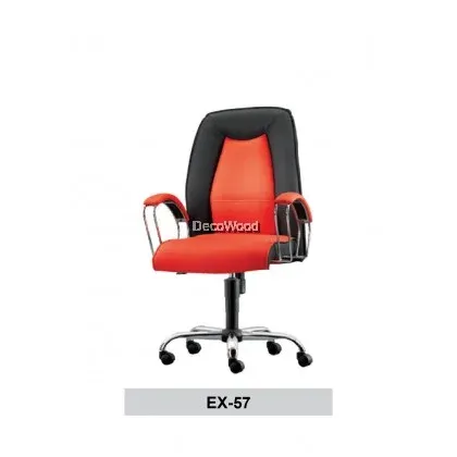 Camellia EX-57 ERGONOMIC LOW BACK OFFICE CHAIR - PU LEATHER / Camellia / LOW BACK CHAIR / OFFICE CHAIR / ERGONOMIC OFFICE CHAIR / PU LEATHER CHAIR / ERGONOMIC CHAIR / EX-57 / CHAIR