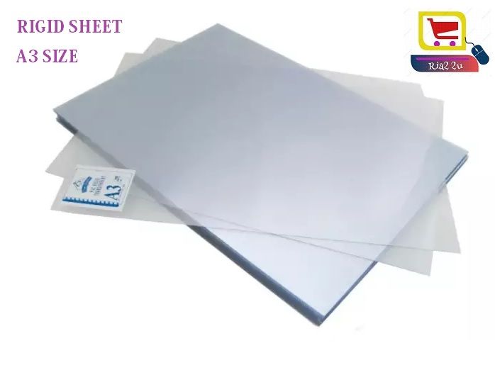 PVC RIGID SHEET CLEAR PLASTIC SHEET A3 100pcs / Pack RTSB (PLASTIC BINDING) (PLASTIK KERAS)