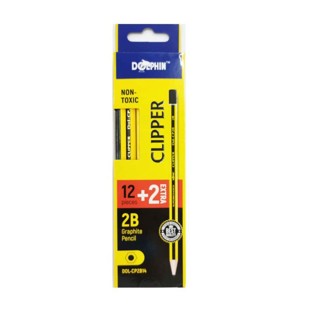 DOLPHIN CLIPPER 2B GRAPHITE PENCIL 6BOX/PKT