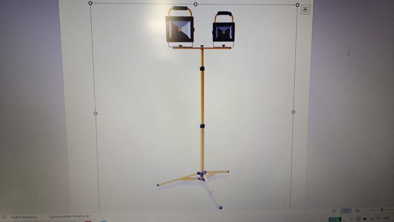 Rechargeable Flood light (LEMAX' PLFL-120 )120watt x 2 units C/W tripod 1unit