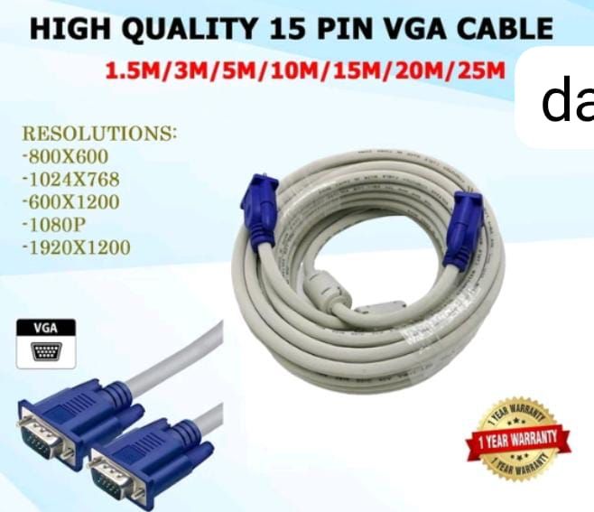 High quality 15 pin display cable VGA male to male