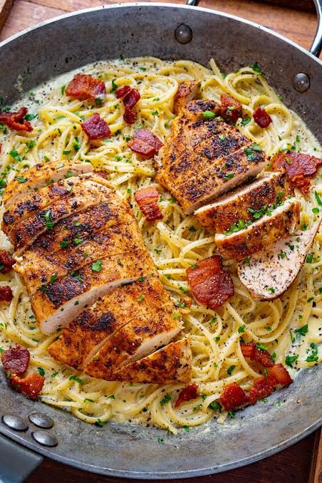 Grilled Chicken w Carbonara 
