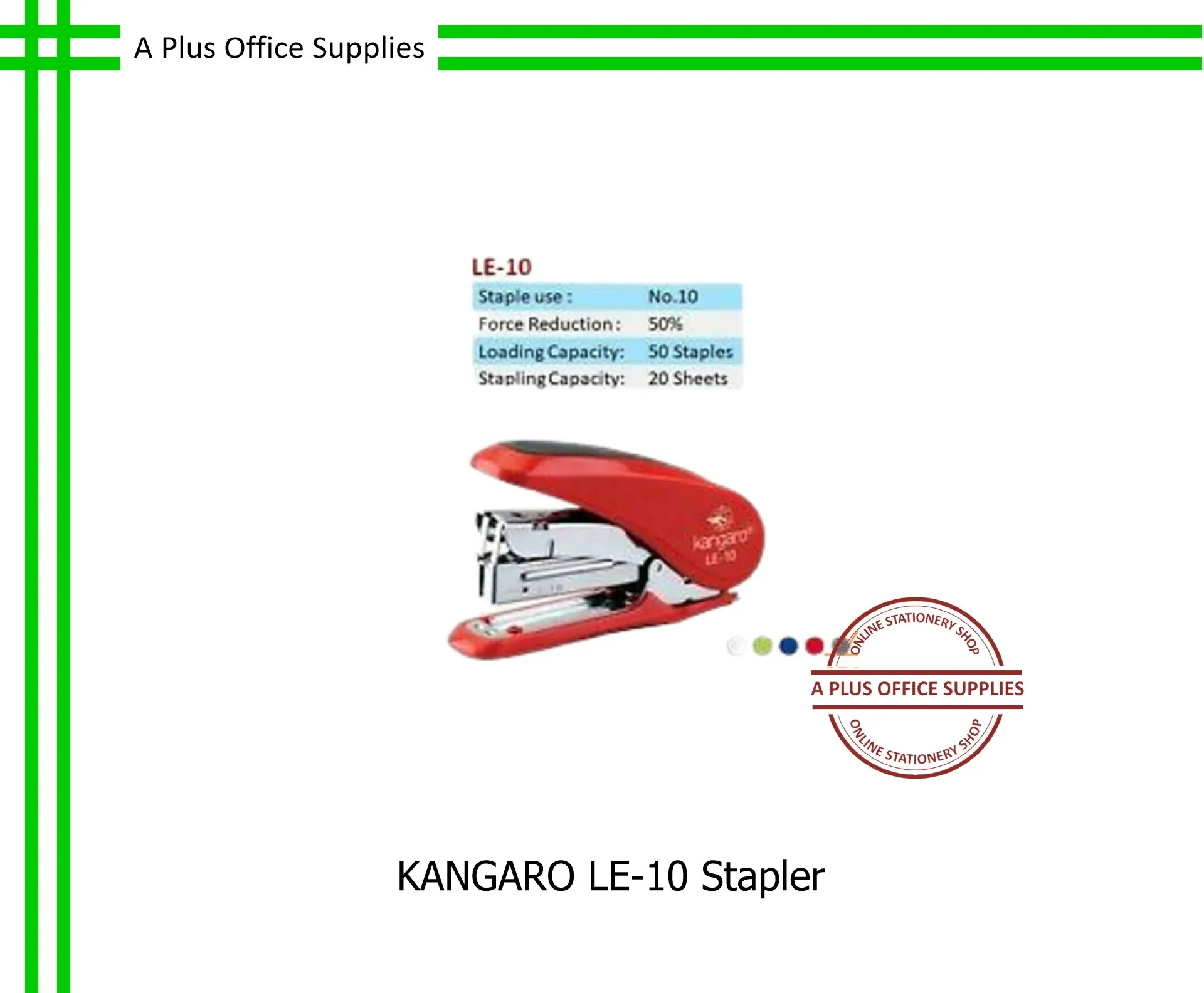 KANGARO LE-10 Stapler/ Pengokot