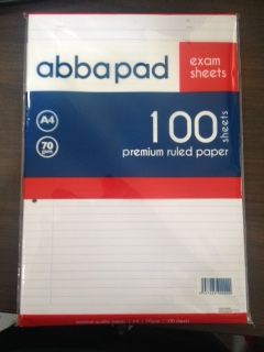 ABBA PAD EXAM SHEETS A4 70GSM (450HEETS/PKT)