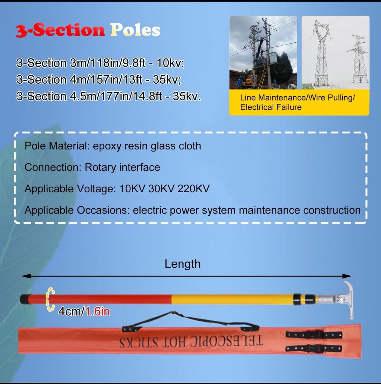 Telescopic Poles/Operating Hot Stick