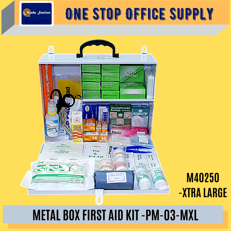 FIRST AID KIT / METAL BOX / PM-03-MXL / EXTRA LARGE / KOTAK KECEMASAN / COMPLETED SET
