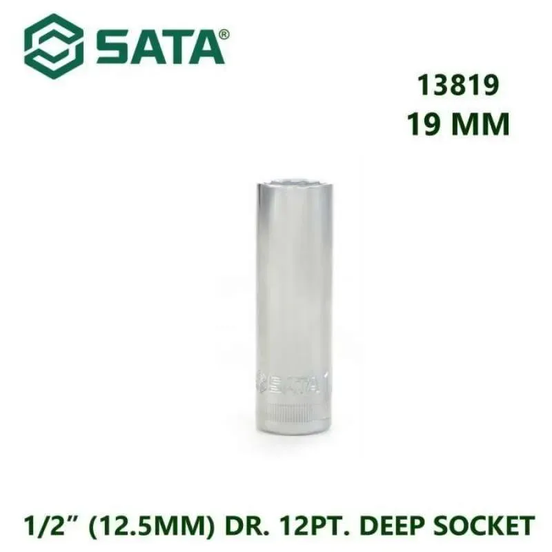 Sata 12.5MM DR. 12PT. DEEP SOCKET 19MM