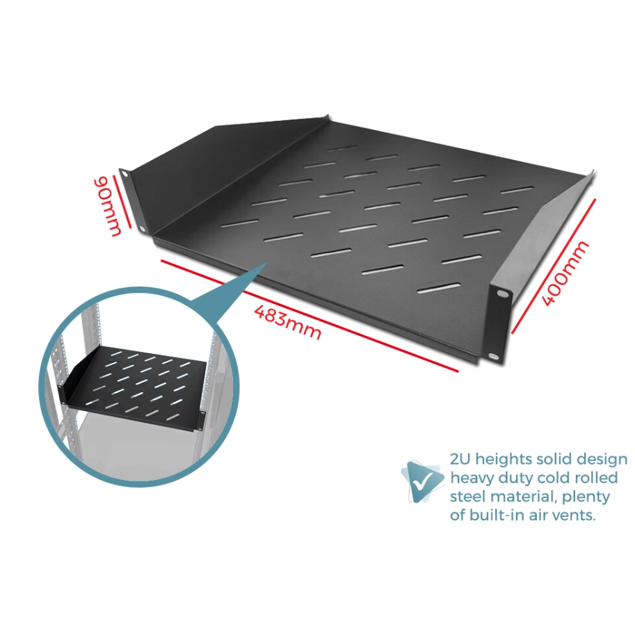 1U 2U 19-INCH CANTILEVER SERVER EQUIPMENT RACK TRAY FOR WALL MOUNT & STANDING FLOOR RACK