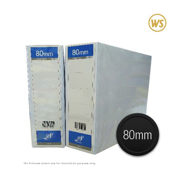 EAST FILE 80MM 2D WHITE PVC RING FILE