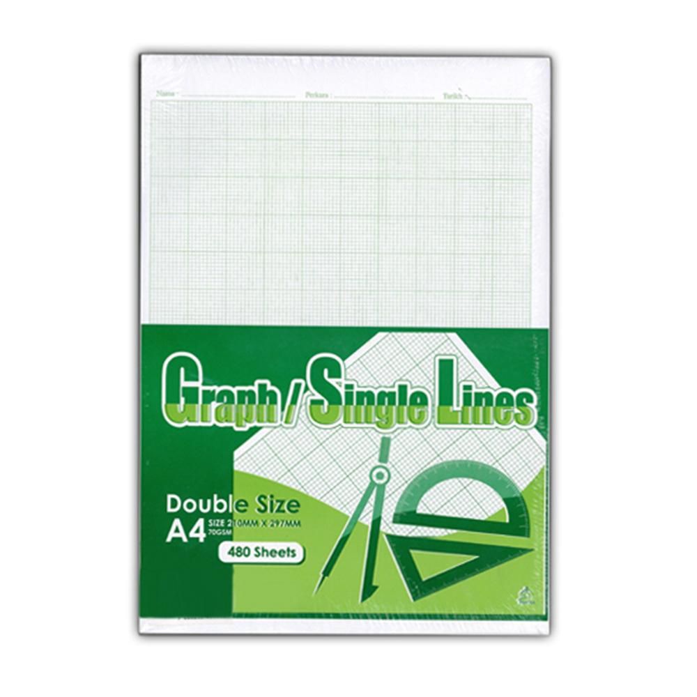Science Graph Paper A4 480 sheets 70gsm