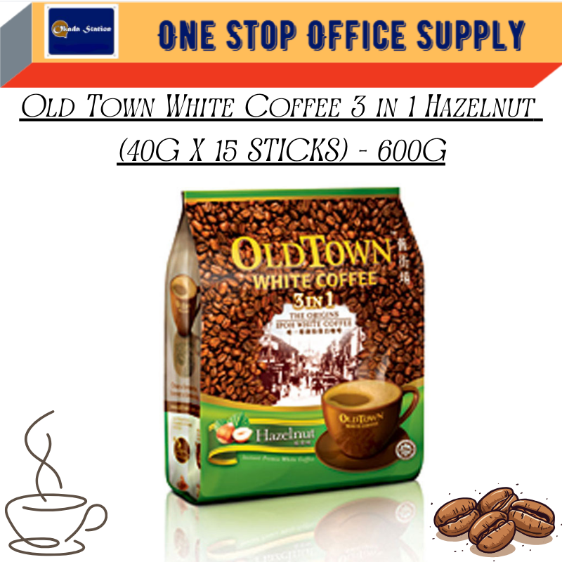 Old Town White Coffee 3in1 Hazelnut pack 15 x 40g /Old Town /White Coffee /Old Town White Coffee /Hazelnut /Old Town White Coffee 3 In 1 Instant (Hazelnut) Pack