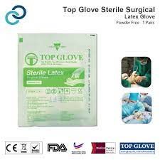 Top Glove Sterile Surgical Latex Glove, Powder Free 1 Pair