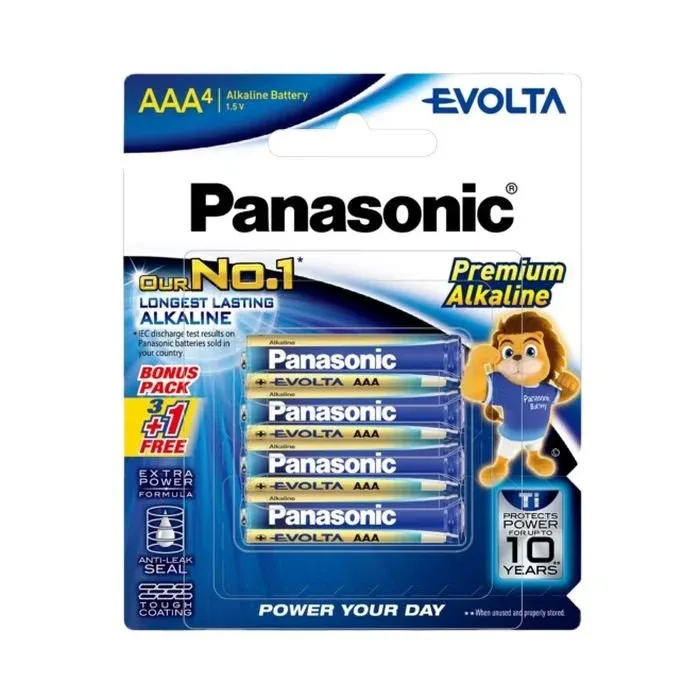 PANASONIC BATTERY ALKALINE EVOLTA AAA(4Pcs)
