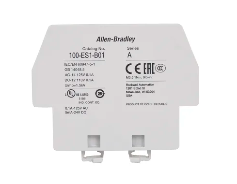 *Allen Bradley Auxiliary Contact, 2 Contact, 1NO + 1NC, Side Mount 100-ES1-11
