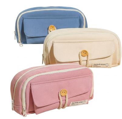 Fancy Colorful Pencil Bag Box Student Cute Korean Pencil Case School Office Stationery 1pcs 2516 Random Girl Y-PB-2361-KK