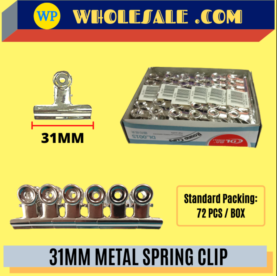 SPRING CLIP / CLIP / METAL / 31MM / METAL CLIP / BULLDOG CLIP / BINDER CLAMPS CLIPS