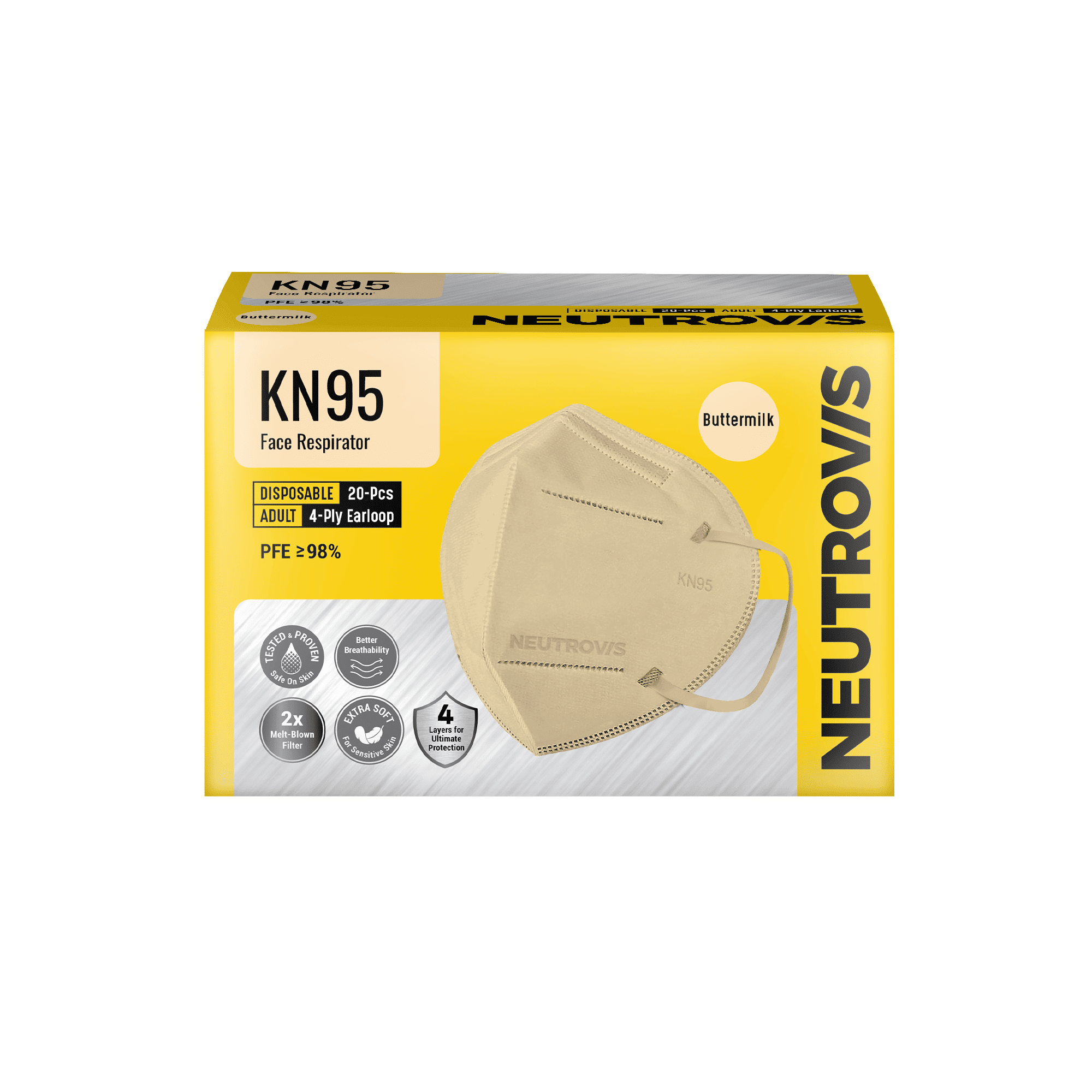 {Special Promo} Neutrovis Medical Face Mask 22752 KN95 20pcs Y-HK-22721KK