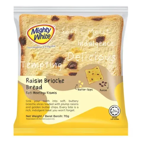 Mighty White Bread Raisin Brioche Sliced Bread 70G