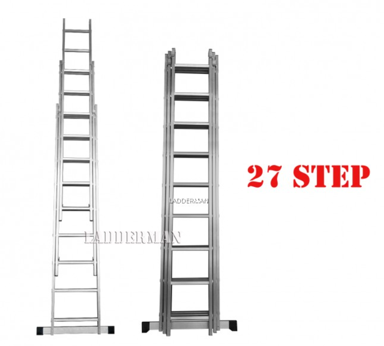 27 STEPS ALUMINIUM TRIPLE EXTENSION LADDER