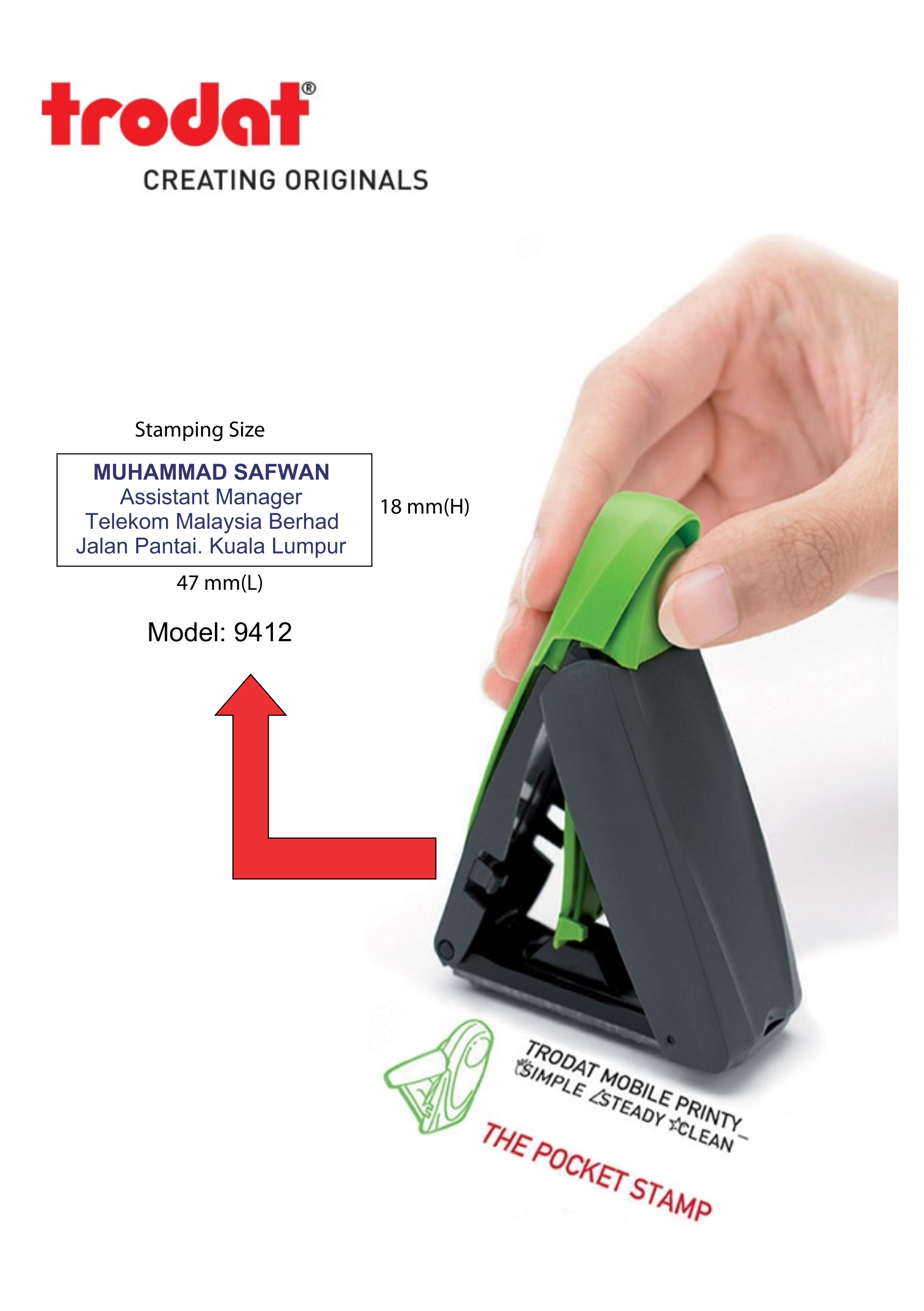 POKET STAMP 9412(HANDY)
