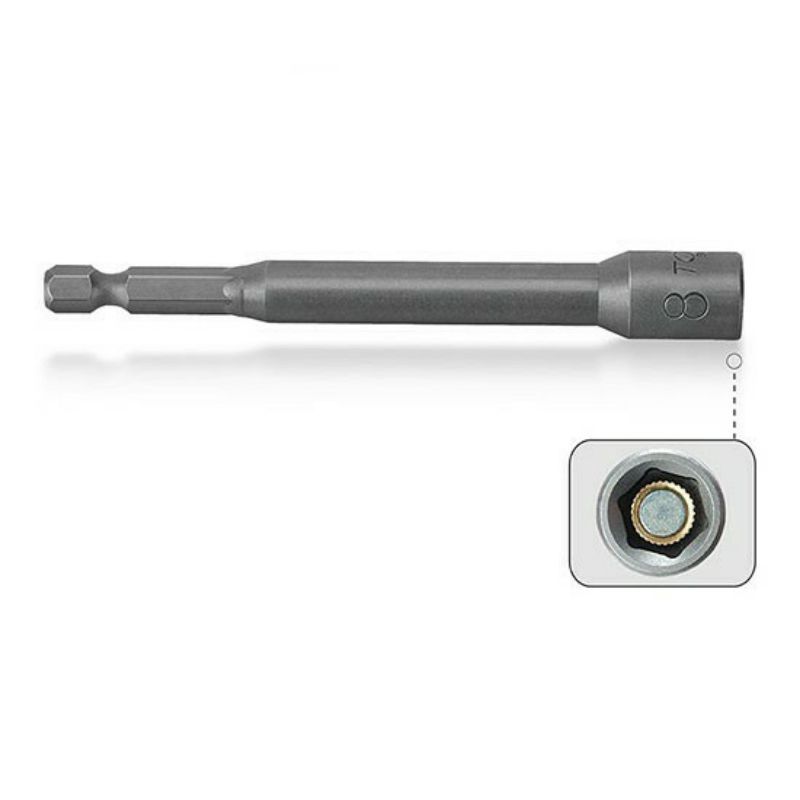 TOPTUL 1/4" HEX SHANK MAGNETIC POWER NUT SETTER 100 MM - BEAB0808
