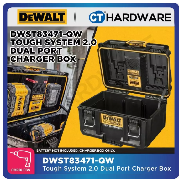 Dewalt DWST83471-QW Tough System 2.0 Dual Two Port Charger Box 4AMPS/PORT [ Power tools Charger Box ]