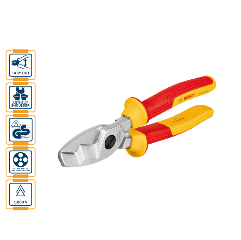 BOSCH INSULATED (VDE) CABLE SHEAR 200MM PROFESSIONAL (1 600 A02 NF4)