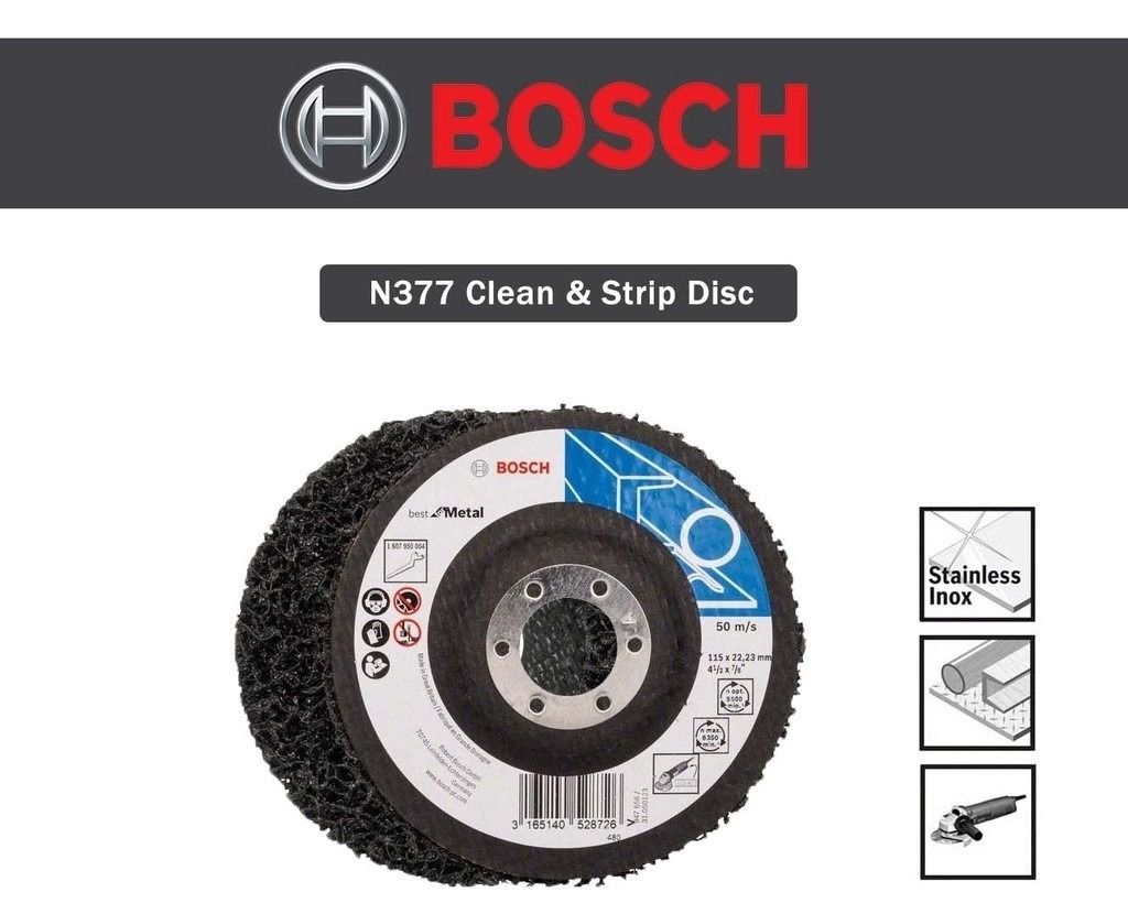BOSCH N377 100mm x 16mm Best For Stripping Paint + Rust Disc 4" Clean & Strip Disc