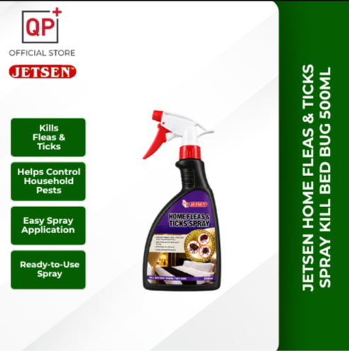 JETSEN HOME FLEAS & TICKS SPRAY KILL BED BUG 500ML l SEMBURAN SERANGGA l 跳蚤喷剂-