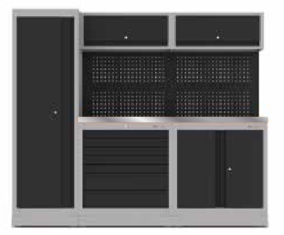 JONNESWAY 92" PROFESSIONAL ORGANIZED STORAGE MODULES