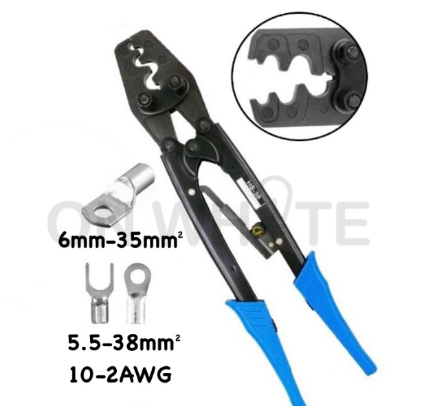 Cable Lug Crimping Tools HS38 - Heavy Duty Wire Crimper Terminal Tool Link
