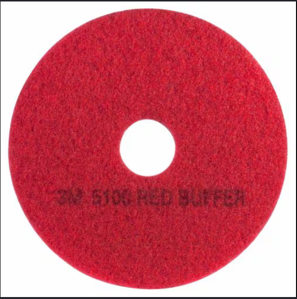 3M 5100 (16 INCH) RED BUFFER - FLOOR BUFFING PAD