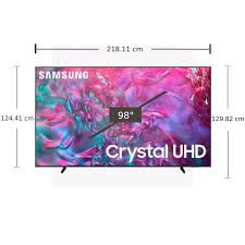 Samsung 98 Inch 4K Crystal UHD LED Smart TV UA98DU9000KXXT (With Wall Bracket)