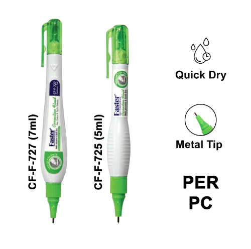 Faster Correction Pen 725- 5ml  / 727- 7ml / 706 6ml 727 Correction Pen COR-725-KK