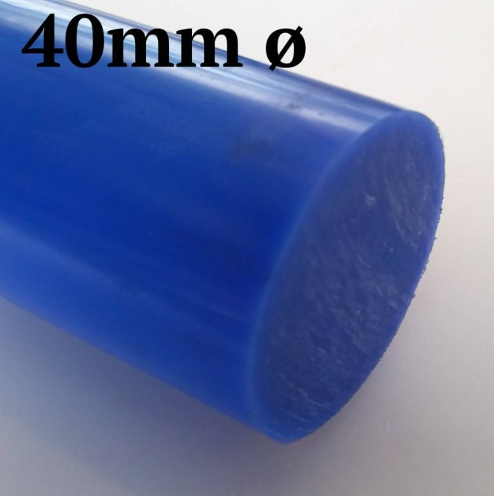 NYLON ROD BLUE COLOR 40MM DIAMETER