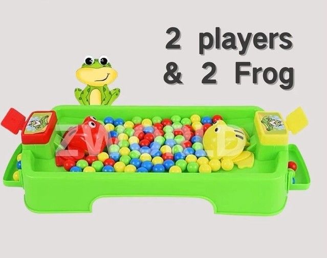 Frog game set Hungry Frog Eat Beans Educational Game/ Mainan Kanak-Kanak 2 players & 2 Frog Frog Eat Beans-KK