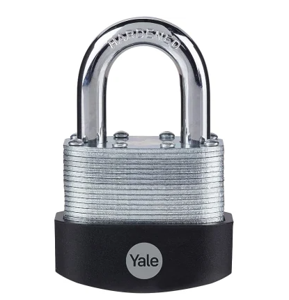 Yale Padlock Brass, Steel Steel Padlock, 11mm Shackle, 66mm Body