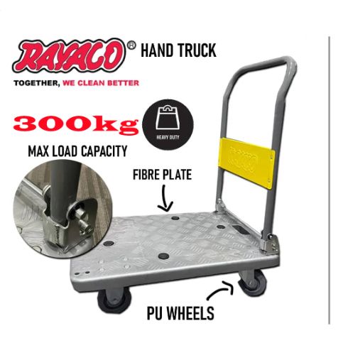 Rayaco 300kg Heavy Duty Industrial Hand Truck/trolley Foldable Platform Trolley (Random Colour) Troli Tahan Lasak