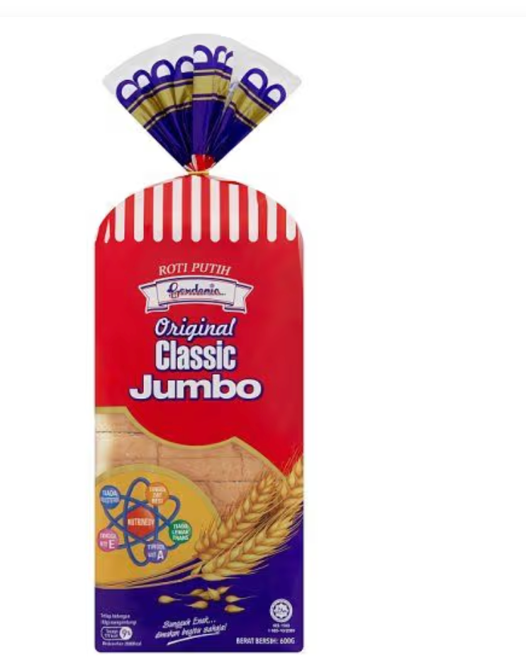 Gardenia Bread Original Classic Jumbo 600gm