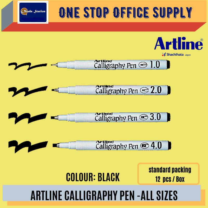 ARTLINE / PEN / CALLIGRAPHY PEN / 1.0MM / 2.0MM / 3.0MM / 4.0MM / JAWI PEN / ARTLINE JAWI PEN