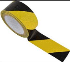 ZEBRA - FLOOR TAPE 48MM X 33M, STRIPE PATERN - YELLOW